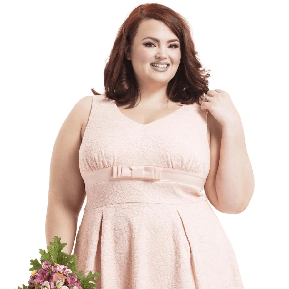 Women's Apparel Voodoo Vixen Lauren Dress In Peach 6 Women's Apparel Voodoo Vixen Lauren Dress In Peach