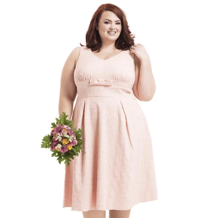 Women's Apparel Voodoo Vixen Lauren Dress In Peach 5 Women's Apparel Voodoo Vixen Lauren Dress In Peach