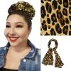 Sourpuss Leopard Bad Girl Satin Scarf Women's Apparel