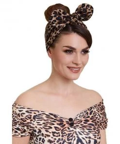 Dolly & Dotty Pinup And Rockabilly Headscarf In Leopard Print Accessories