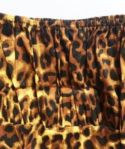 Glitz Glam And Rebellion Pinup Peasant Blouse In Leopard