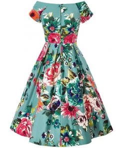 Dolly & Dotty Swing Dress In Blue Floral Women's Apparel 8 Dolly & Dotty Swing Dress In Blue Floral Women's Apparel