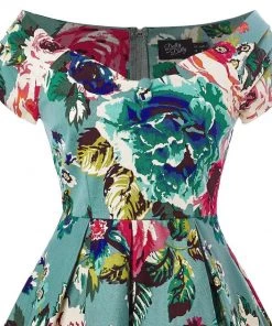 Dolly & Dotty Swing Dress In Blue Floral Women's Apparel 9 Dolly & Dotty Swing Dress In Blue Floral Women's Apparel