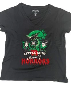 Pinky Star "Little Shop Of Beauty Horrors" V-Neck Tee Women's Apparel