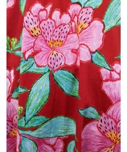 Miss Lulo Lori Swing Dress In Pencil Crayon Tropical Print Women's Apparel