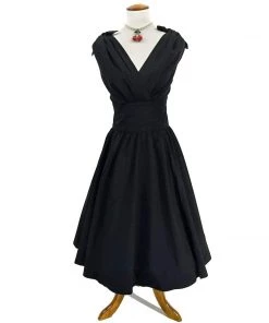 ChicStar Marilyn Crisscross Dress In Black Women's Apparel
