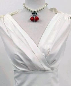 ChicStar Women's Apparel Marilyn Crisscross Dress In White