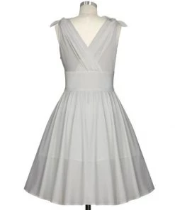 ChicStar Women's Apparel Marilyn Crisscross Dress In White