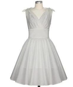 ChicStar Women's Apparel Marilyn Crisscross Dress In White