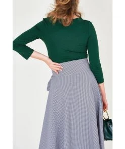 Voodoo Vixen Melanie Tie Neck Top In Green Women's Apparel