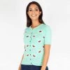 Women's Apparel Voodoo Vixen Melanie Watermelon Cardigan In Mint Green