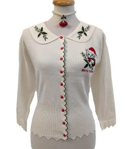 Banned Merry Catmus Cardigan In Creamy White