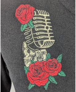 Banned Microphone Sugar Skull Cardigan