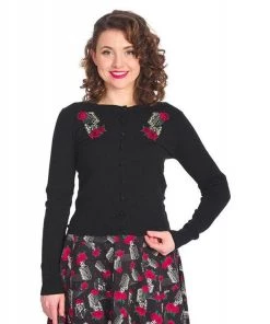 Banned Microphone Sugar Skull Cardigan