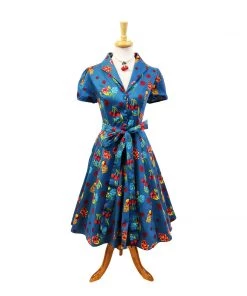Miss Lulo Monroe Dress In Cherry Print