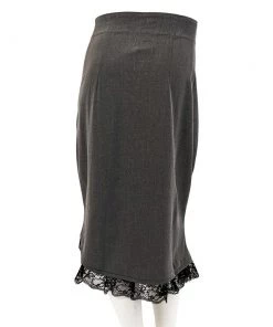 ChicStar Miss Priss Pinup Ruffle Skirt In Gray