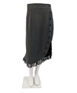 ChicStar Miss Priss Pinup Ruffle Skirt In Gray