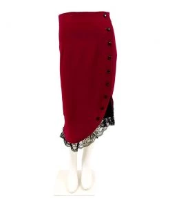 ChicStar Women's Apparel Miss Priss Pinup Ruffle Skirt In Red