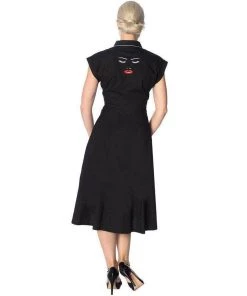 Women's Apparel Banned Model Face Dress