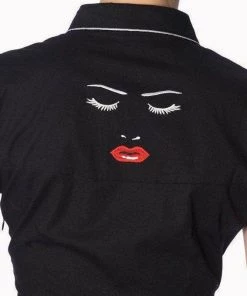Women's Apparel Banned Model Face Dress