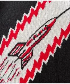 Women's Apparel Star Struck Clothing To The Moon Rocket Sweater In Navy