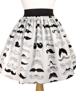 Women's Apparel Hemet Pleated Skirt In Mustache Print