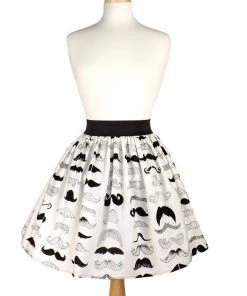 Women's Apparel Hemet Pleated Skirt In Mustache Print