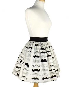 Women's Apparel Hemet Pleated Skirt In Mustache Print