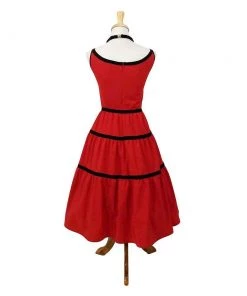 ChicStar Women's Apparel Tiered Swing Dress In Red