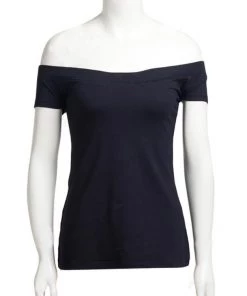 Glitz Glam And Rebellion Black Off-Shoulder Top