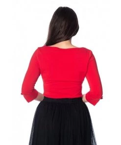 Banned Oonaugh Basic Top In Red Women's Apparel