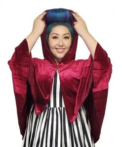 Glitz Glam And Rebellion Oxblood Hooded Cape Women's Apparel