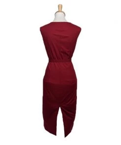 ChicStar Women's Apparel Sleeveless Wiggle Dress In Red