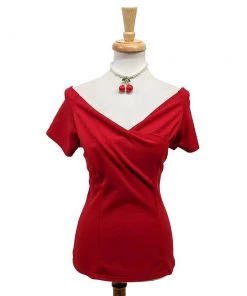 Steady Clothing Women's Apparel Steady Betty V-Neck Top In Red