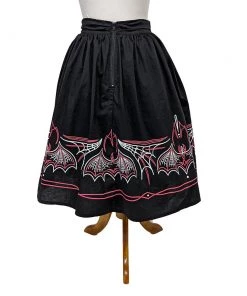 Women's Apparel Sourpuss Batty Pinstripe Skirt In Black & Pink 13 Women's Apparel Sourpuss Batty Pinstripe Skirt In Black & Pink