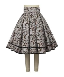 ChicStar Women's Apparel Stacy Steampunk Skirt In Paisley Print