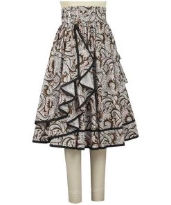 ChicStar Women's Apparel Stacy Steampunk Skirt In Paisley Print