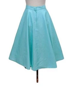 Hell Bunny Paula 50's Skirt In Aqua