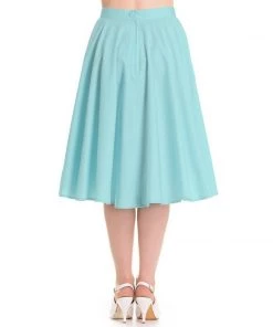 Hell Bunny Paula 50's Skirt In Aqua
