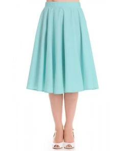 Hell Bunny Paula 50's Skirt In Aqua