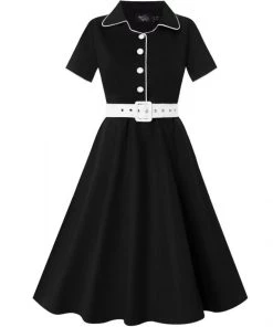 Dolly & Dotty Penelope Shirt Dress In Black Women's Apparel