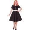 Dolly & Dotty Penelope Shirt Dress In Black Women's Apparel