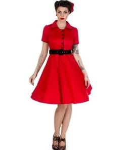 Dolly & Dotty Penelope Shirt Dress In Red