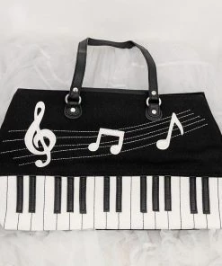 Glitz Glam And Rebellion Piano And Music Notes Satchel