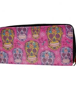 Glitz Glam And Rebellion Sugar Skull Wallet In Pink Purses, Bags, & Wallets