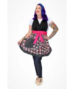 Women's Apparel Hemet Pink Sugar Skulls Apron