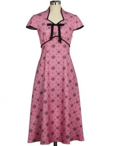 ChicStar Dolly Swing Dress In Pink & Black