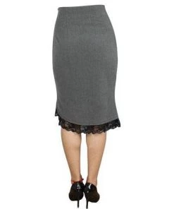 ChicStar Miss Priss Pinup Ruffle Skirt In Gray