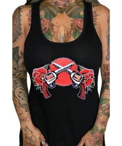 Pinky Star Pistols And Roses Tank Top Women's Apparel