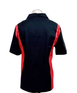 Glitz Glam And Rebellion Men's Bowling Shirt In Black And Red Men's Apparel